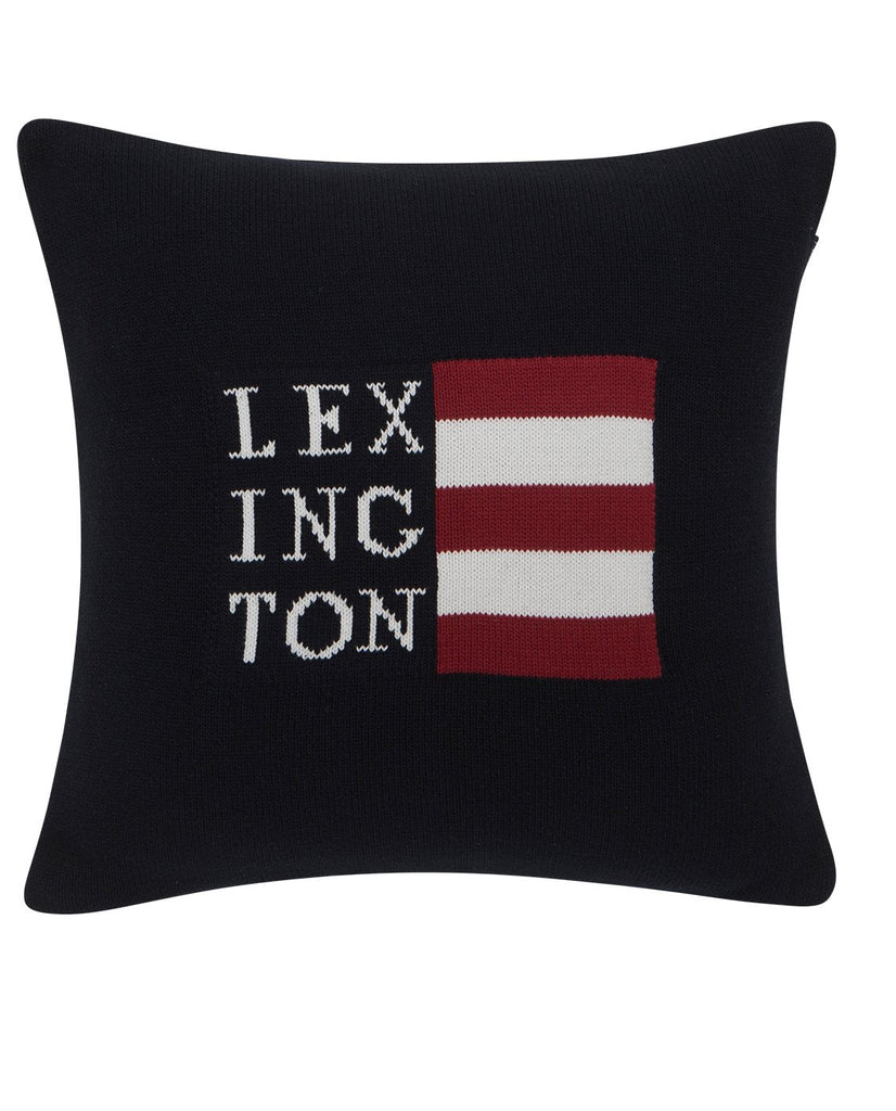 Lexington Flag Knitted Sham, navy