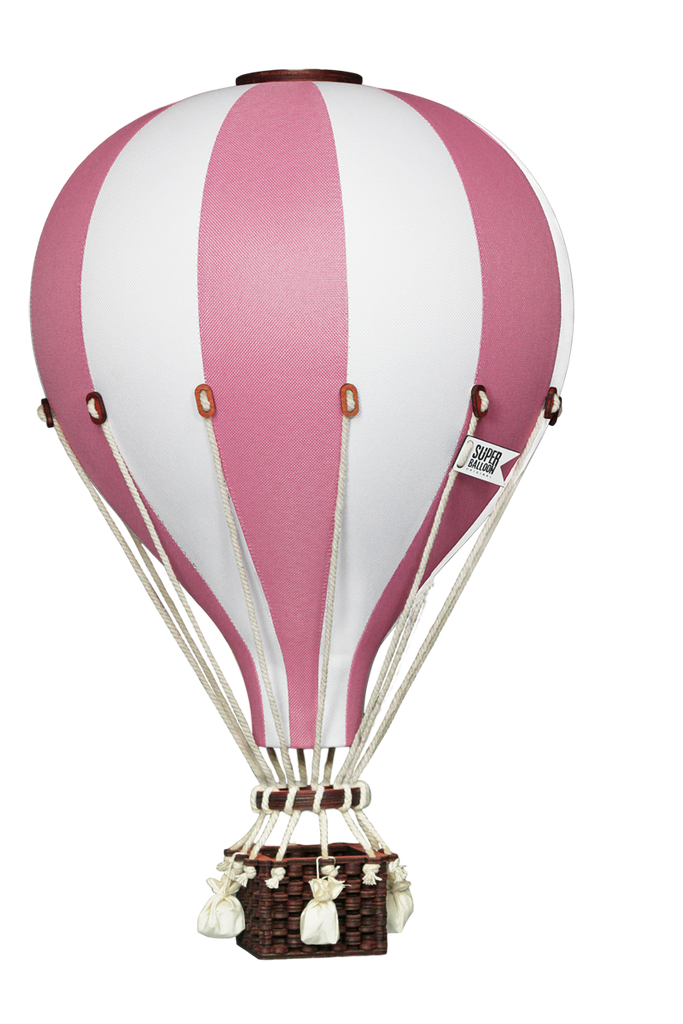 Pink and White inflatable hot air balloon - Large