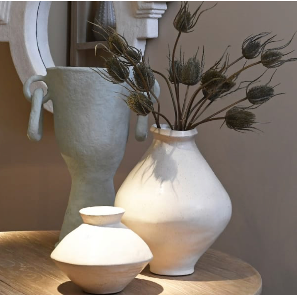Brown Teasel Faux Flower Stem – Rustic Artificial Stem for Seasonal Styling