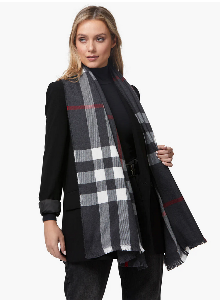 
FOXFORD Classic Checkered Merino Wool Scarf
