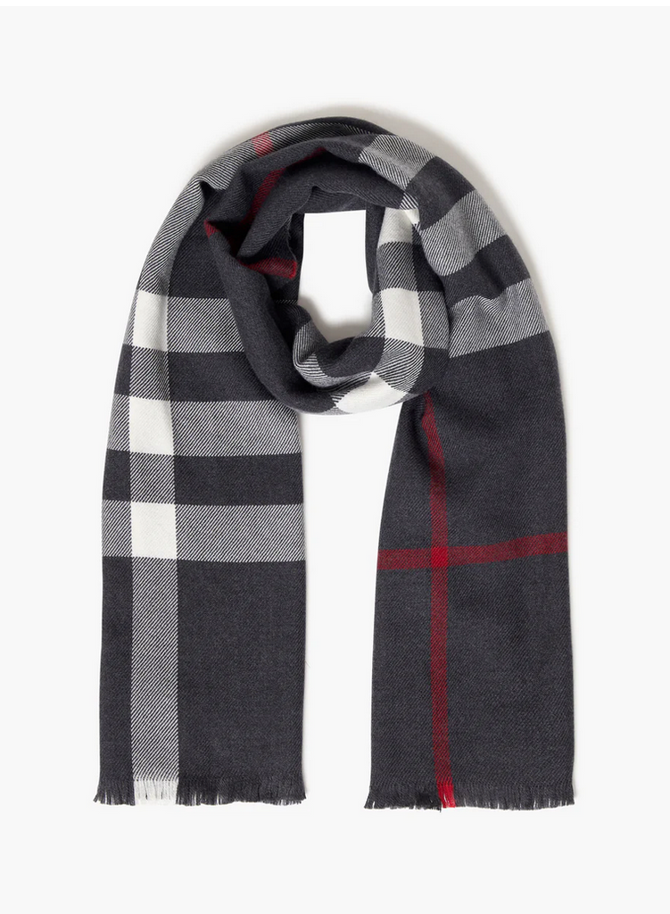 
FOXFORD Classic Checkered Merino Wool Scarf
