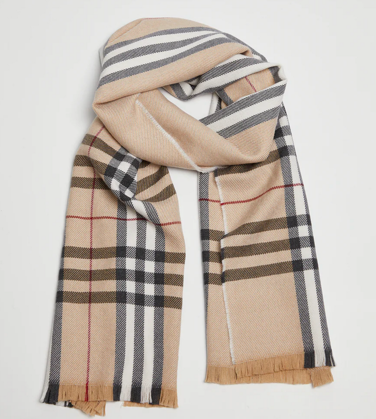 Foxford Classic Camel Merino Wool Scarf