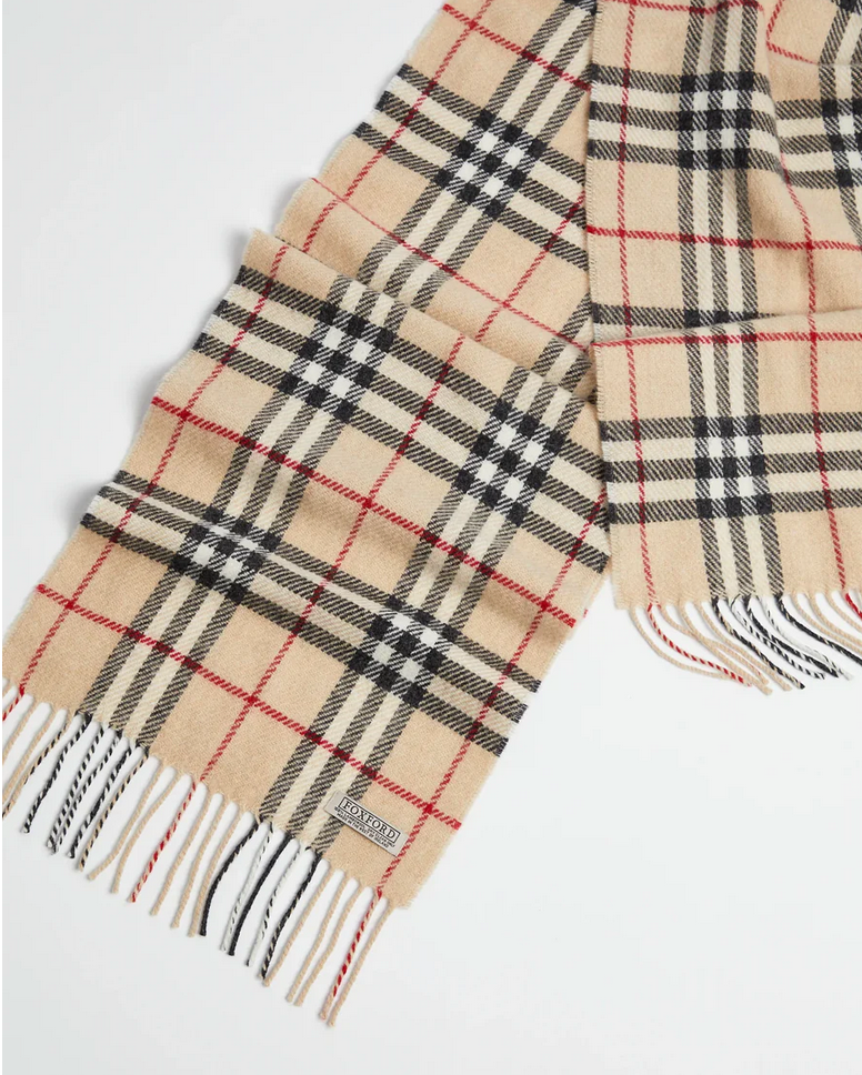 
Foxford Fawn Check Lambswool Scarf
