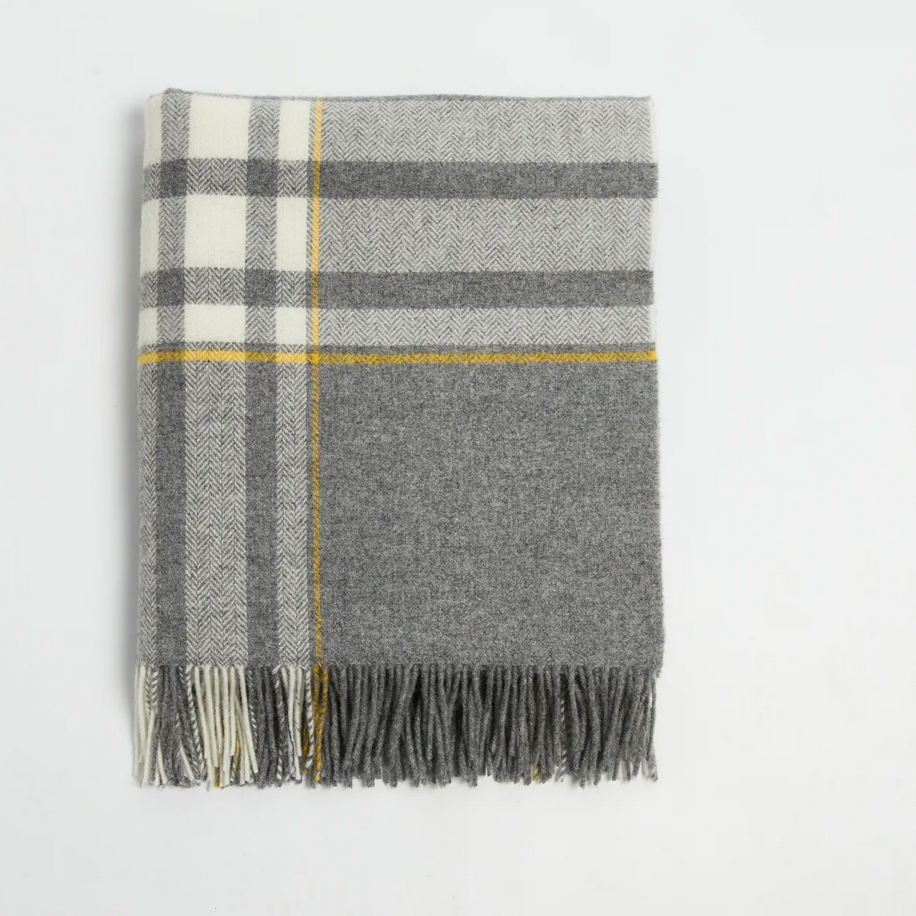 Foxford Liath Lambswool Throw