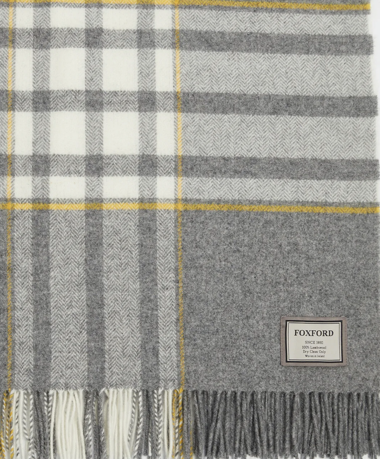 Foxford Liath Lambswool Throw