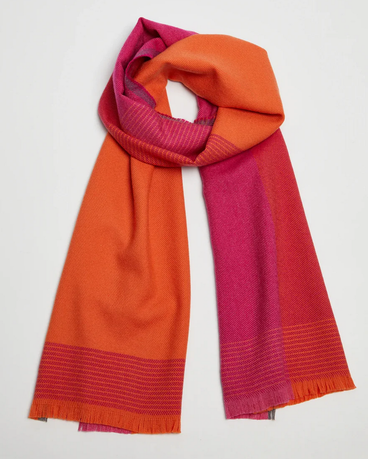 
Foxford Orange And Pink Merino Wool Scarf
