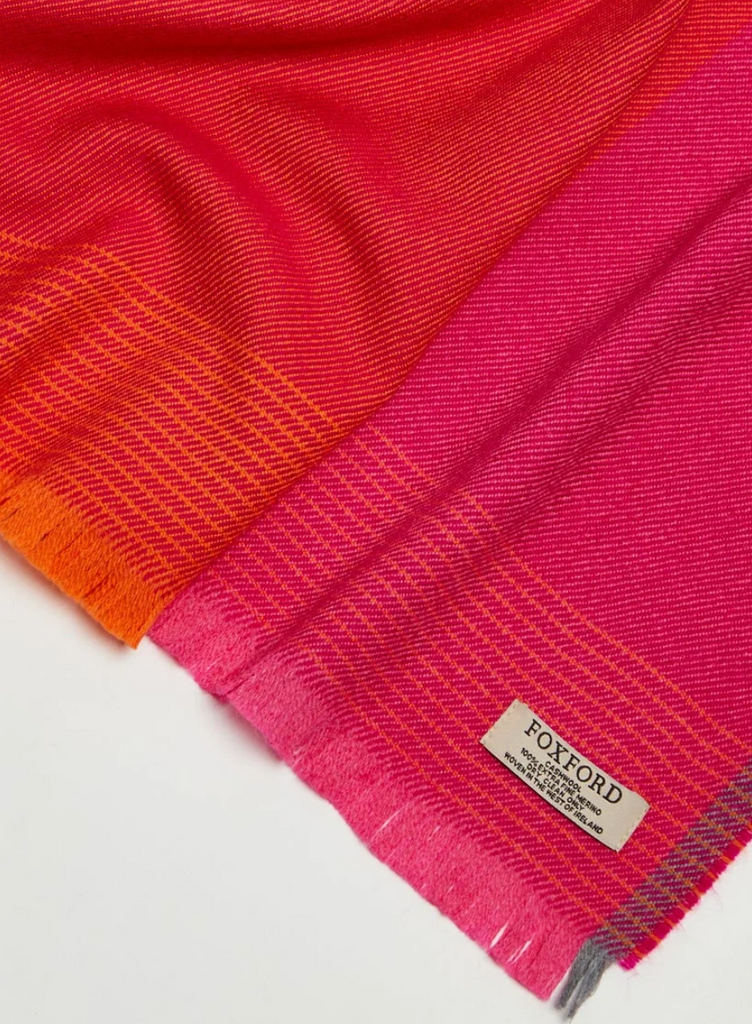 
Foxford Orange And Pink Merino Wool Scarf
