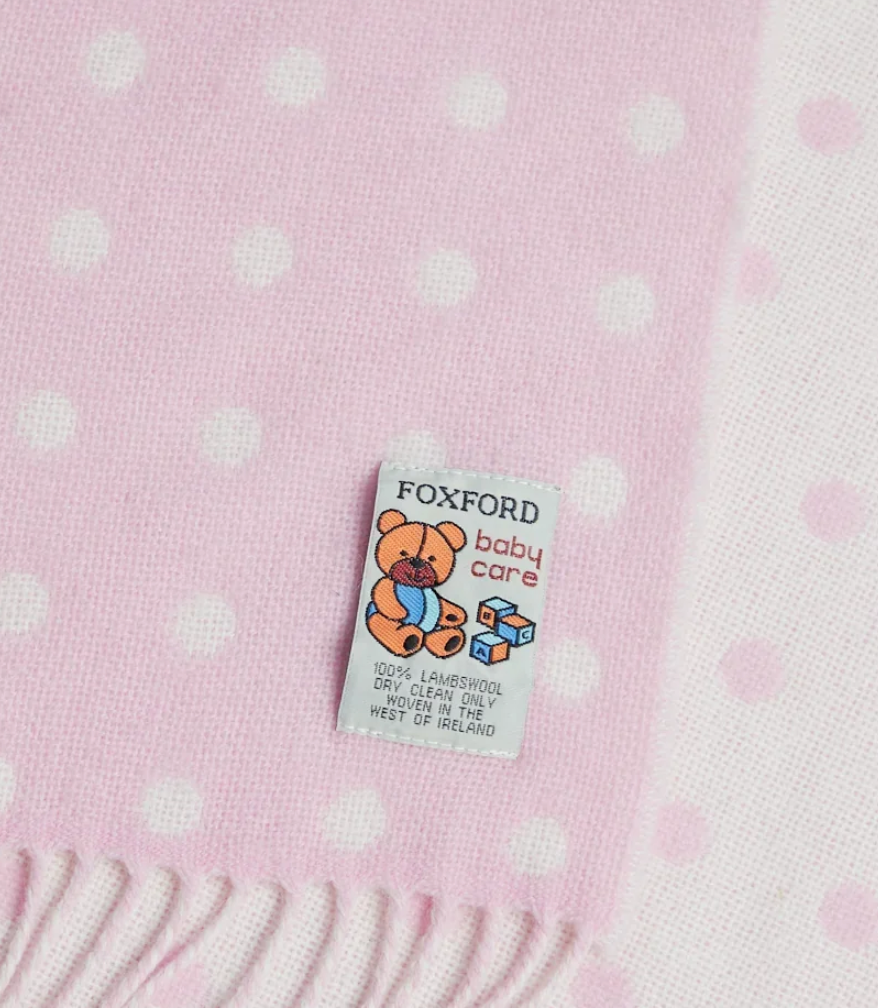 Foxford Pink Spot Baby Blanket