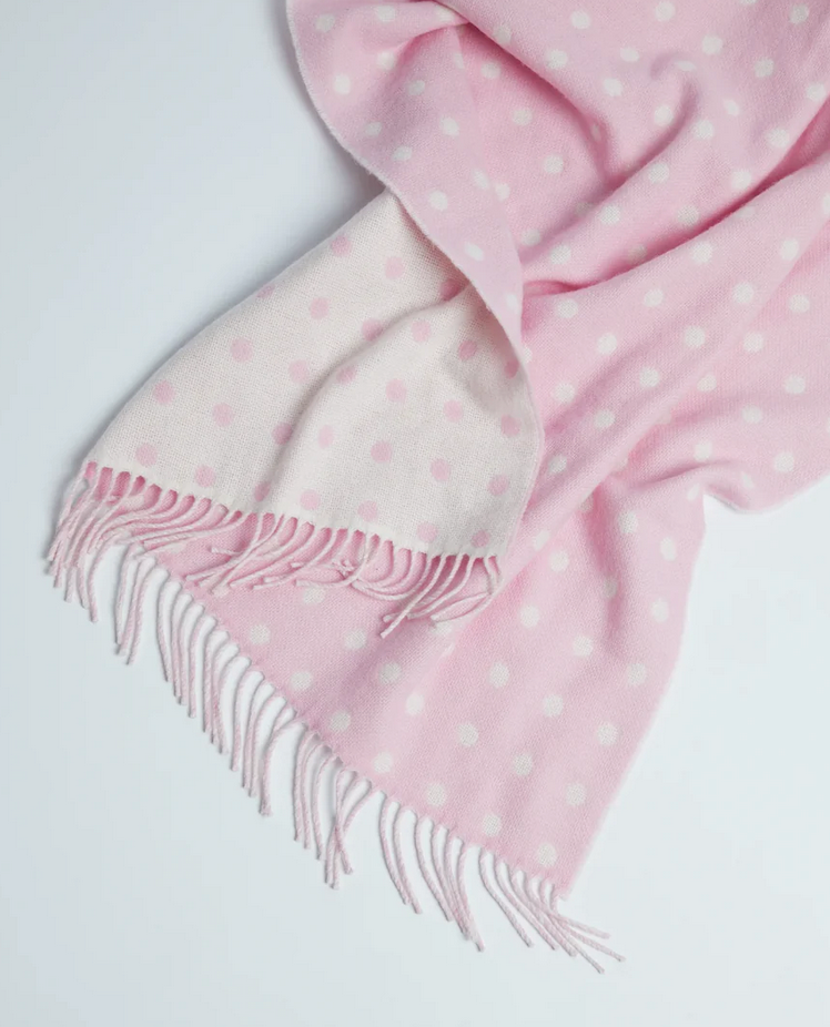 Foxford Pink Spot Baby Blanket