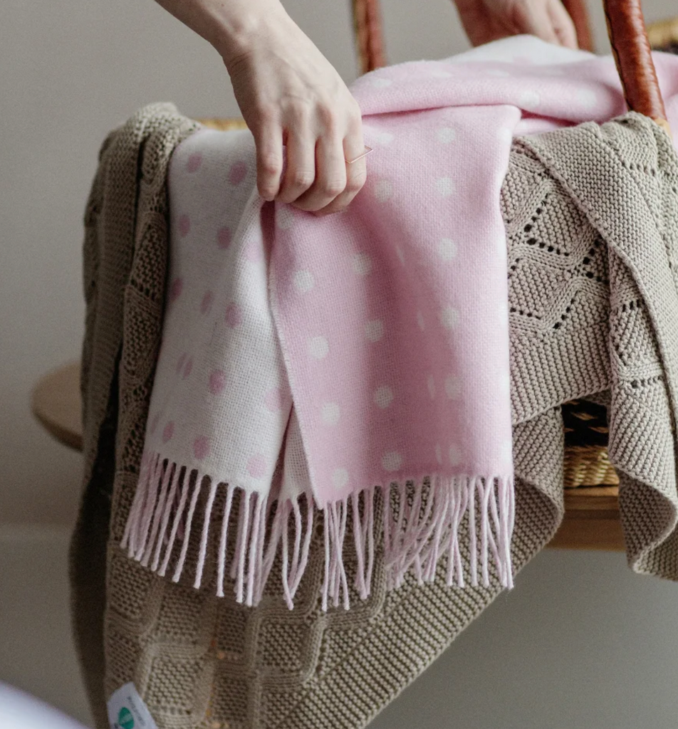 Foxford Pink Spot Baby Blanket