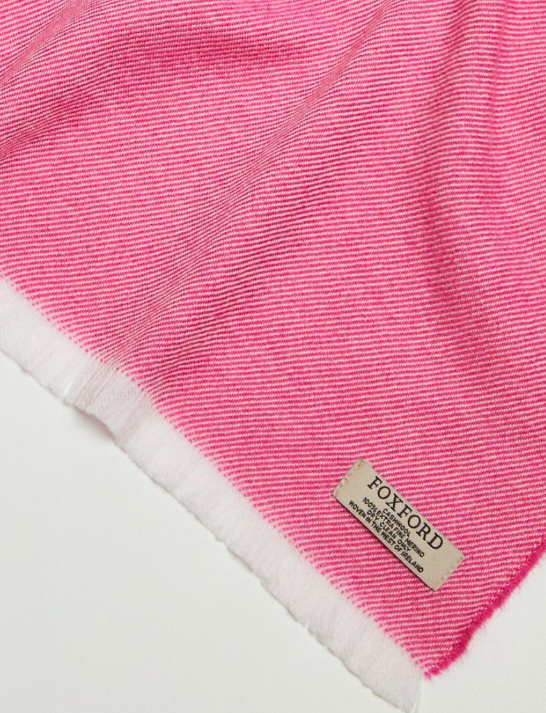 
Foxford Pink Twill Merino Wool Scarf
