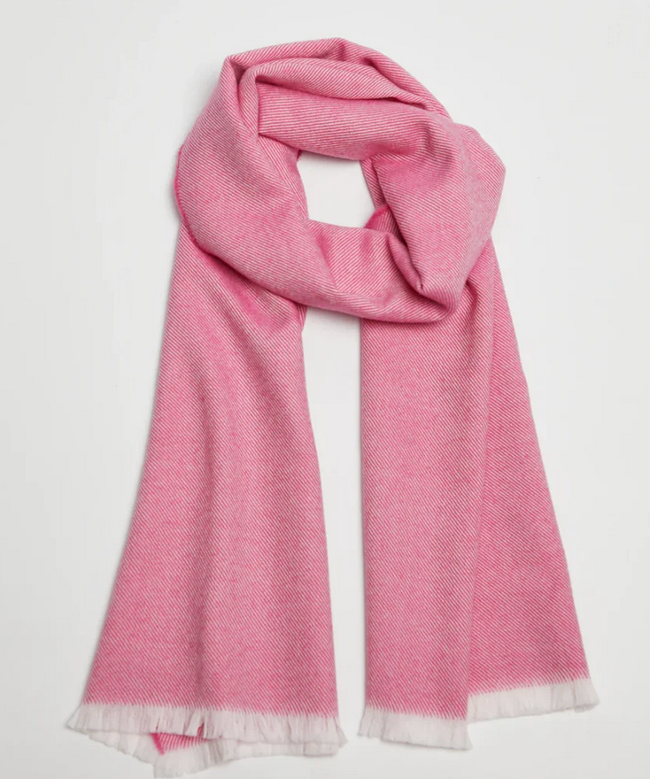 
Foxford Pink Twill Merino Wool Scarf
