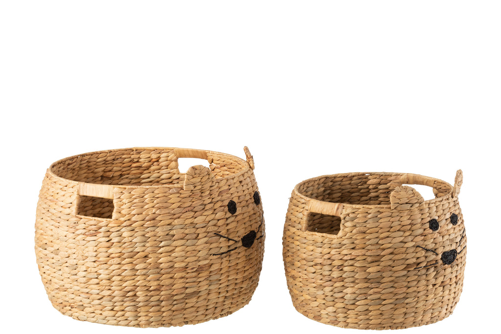 Kids storage baskets - cat design