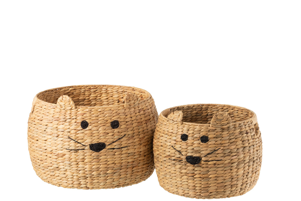 Kids storage baskets - cat design