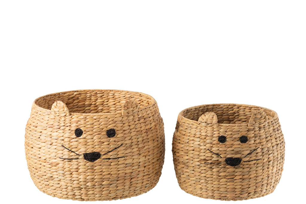 Kids storage baskets - cat design