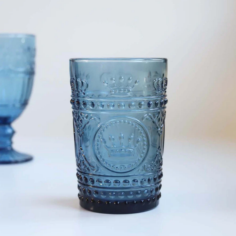 Large Blue Water Glass