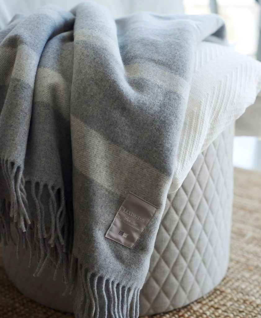 Lexington grey Wool Throw