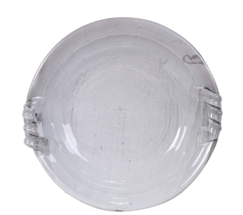 Mottled Ceramic Bowl with Handles – Rustic Decorative Bowl for Modern Interiors