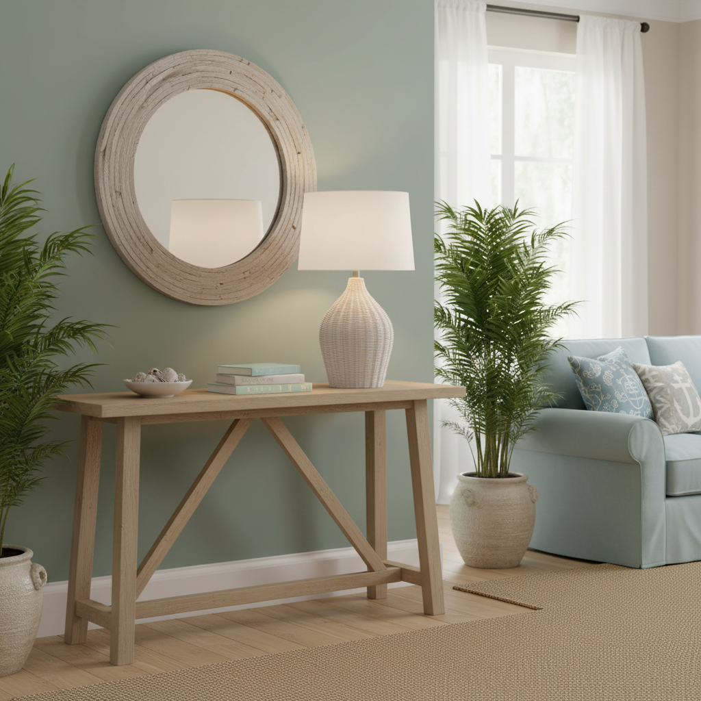 Whitford White Rattan Table Lamp