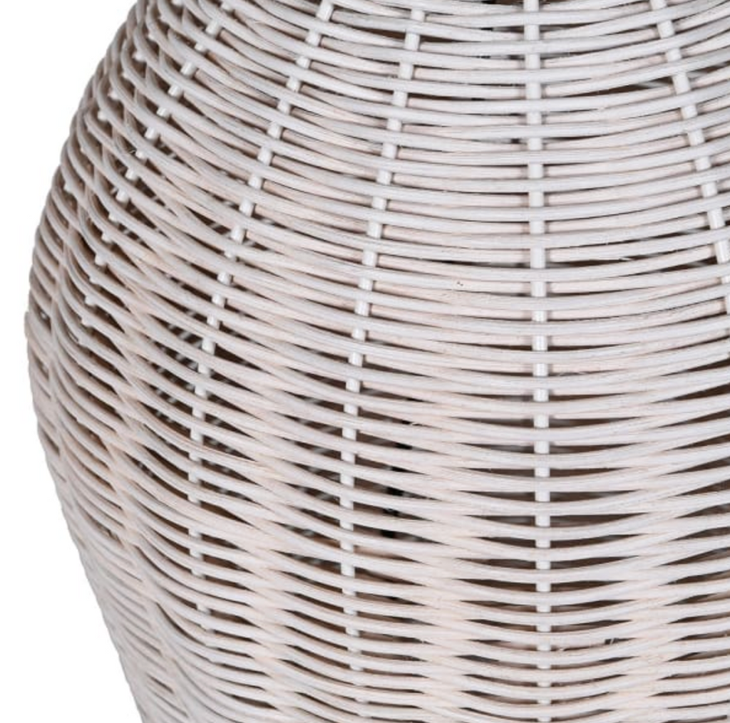 Whitford White Rattan Table Lamp
