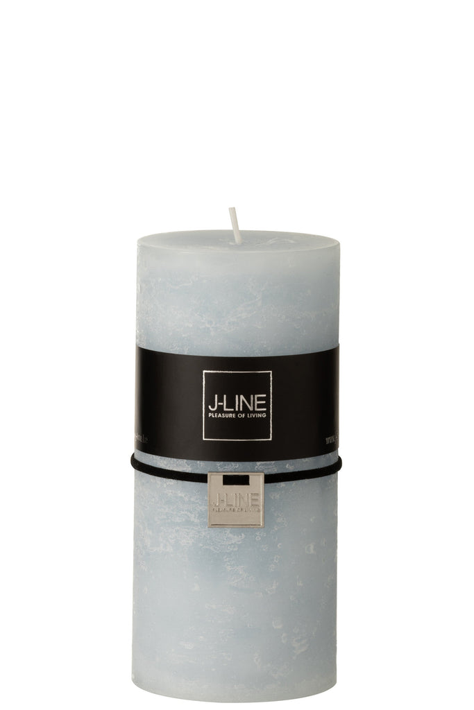 Light Blue Pillar Candle - Large