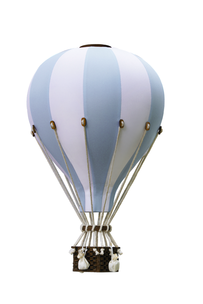 Blue and White inflatable hot air balloon - Large
