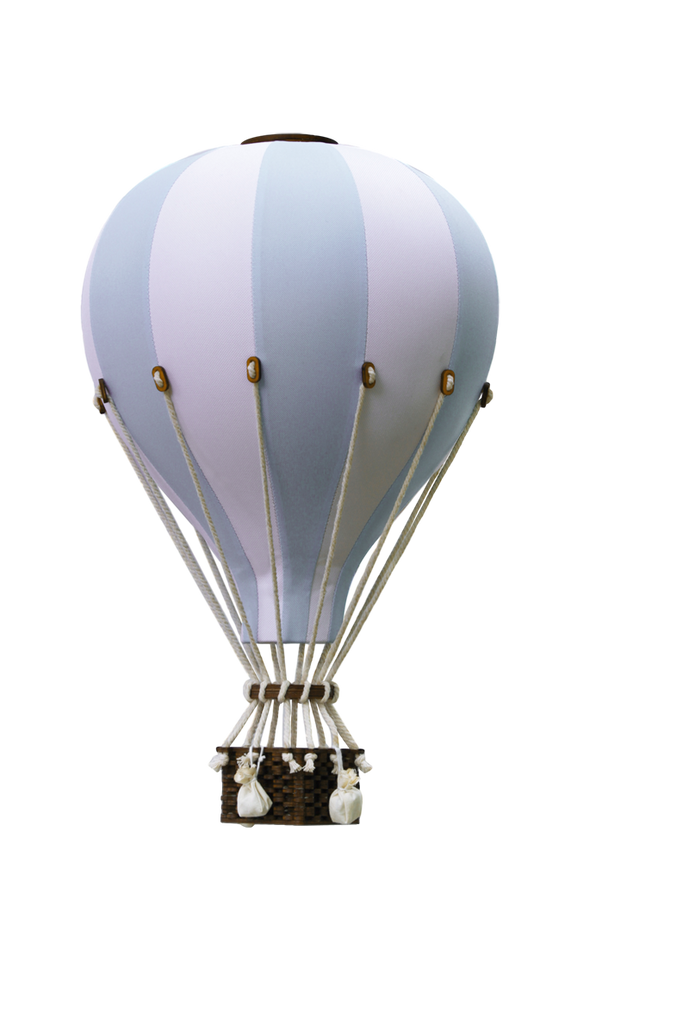 Blue and White inflatable hot air balloon - Large