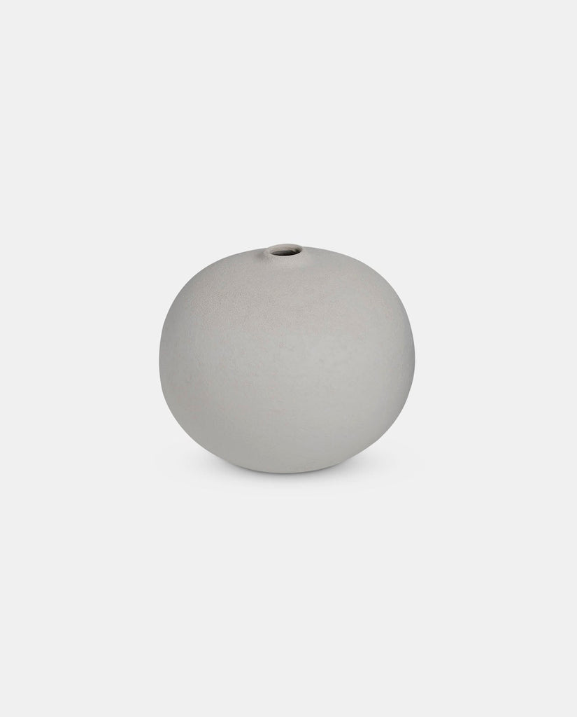 Round White Textured Vase - Medium