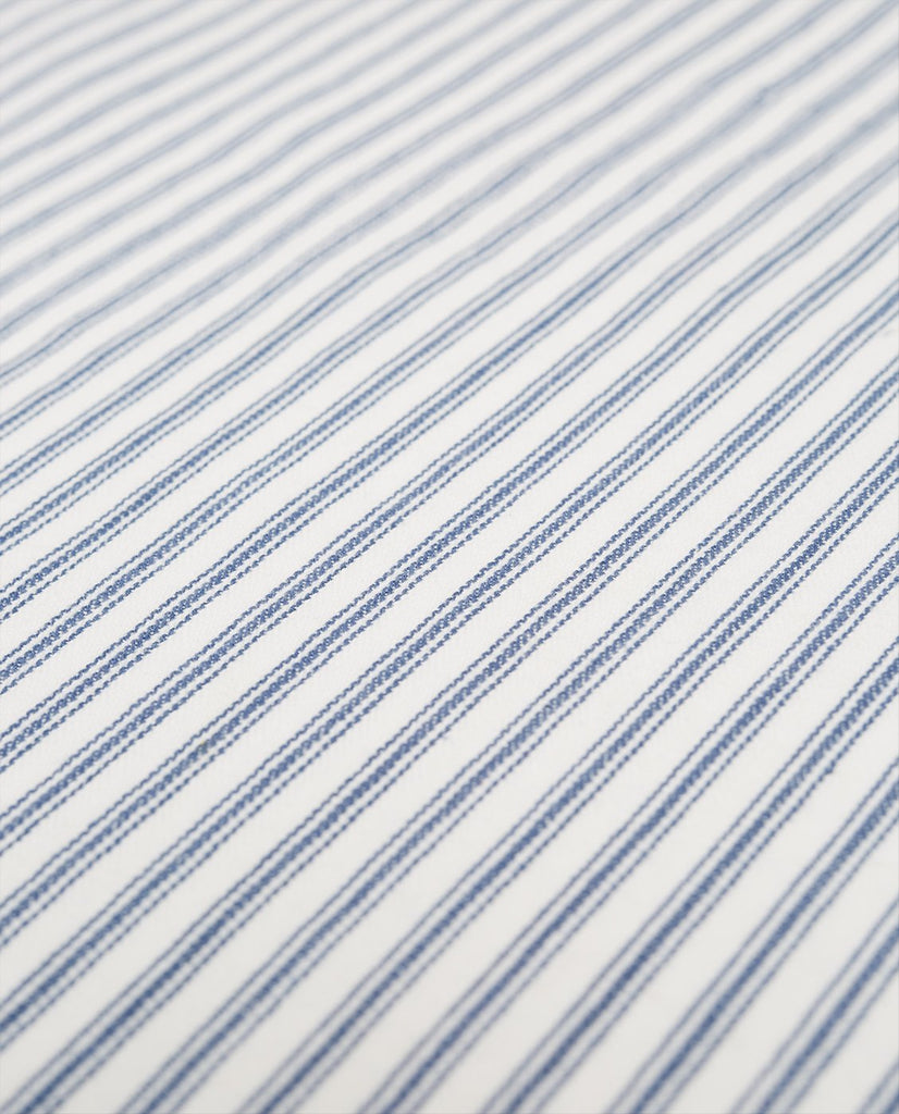 Icons Cotton Herringbone Striped Napkin, Blue/White