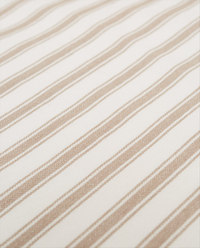 Icons Cotton Herringbone Striped Placemat, Beige/White