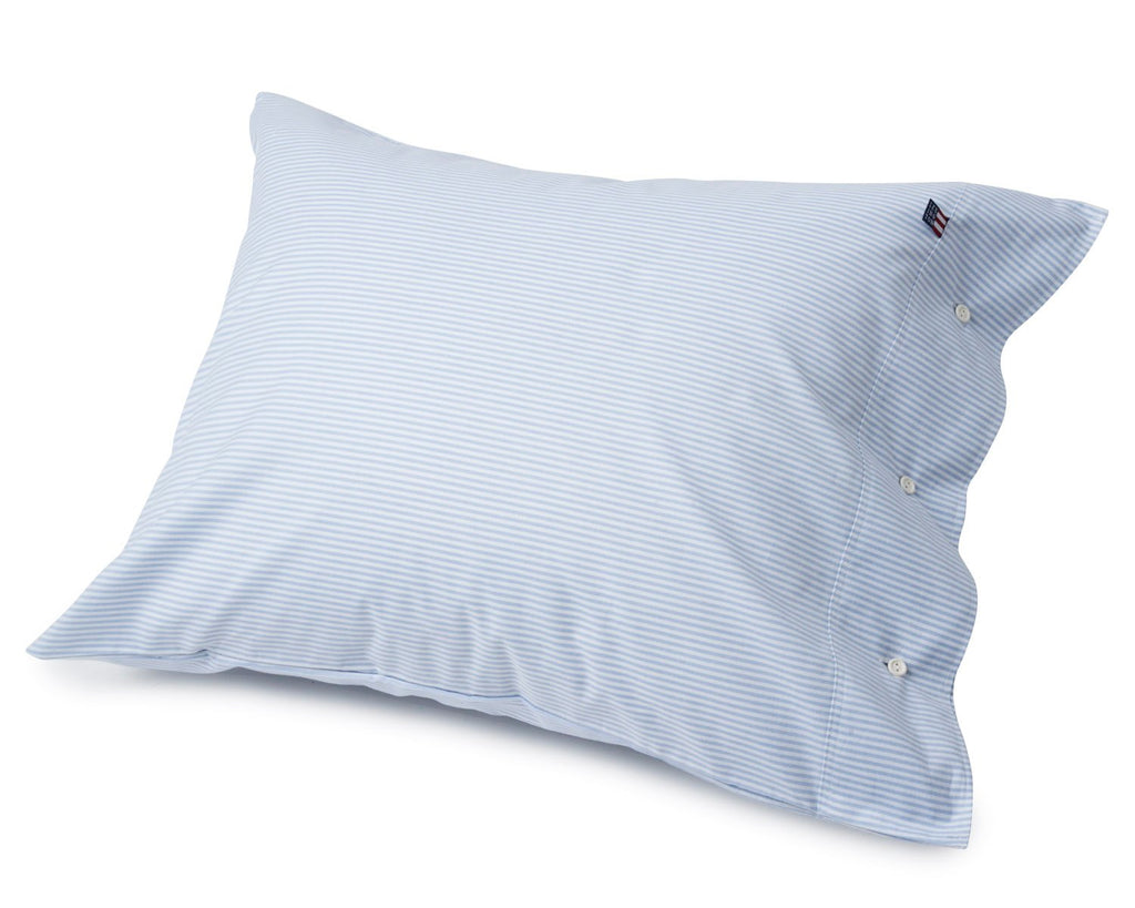 Lexington Pin Point, Square Pillowcase - Blue/White
