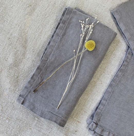 Light Grey Linen Napkin - Willow and Grey Interiors