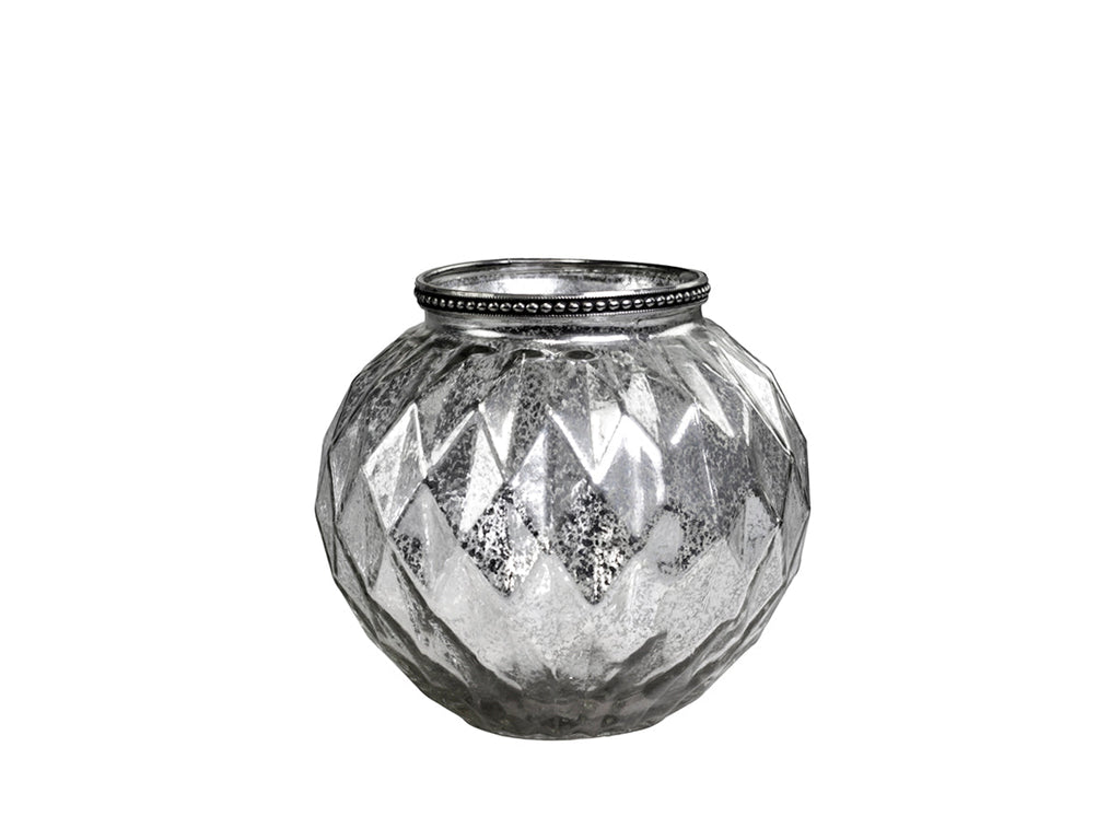Pearl Edge Glass Vase