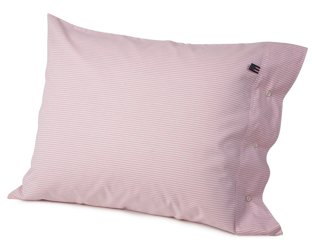 Lexington Pin Point Pillowcase, Pink/White