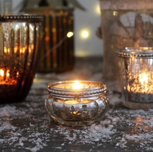Queen Ann Small Glass Votive - Willow and Grey Interiors