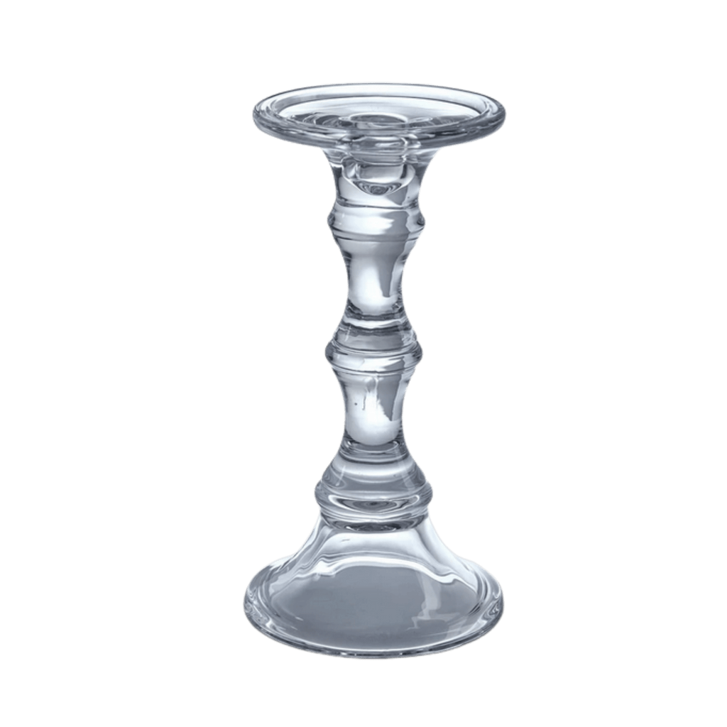 Tall Slim Glass Pillar Candle Holders