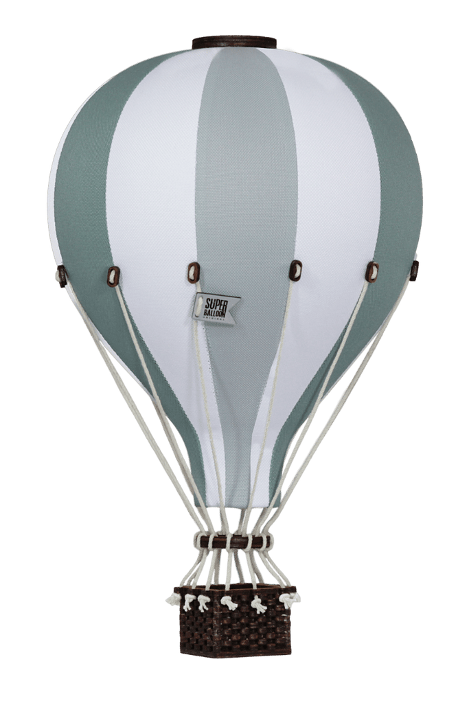 Forest Green and White Inflatable Hot Air Balloon