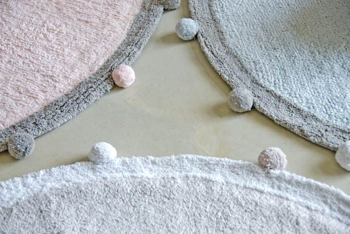 Bubbly Soft Pink Washable Rug