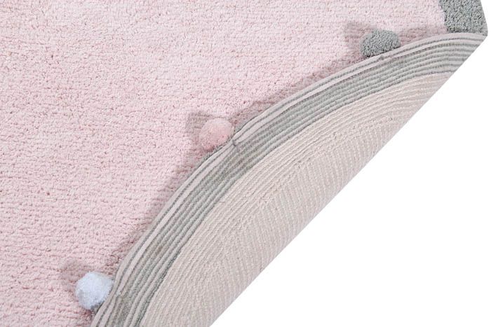 Bubbly Soft Pink Washable Rug